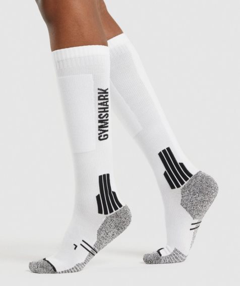 Gymshark Weightlifting Socks White | NZ 8OTJCU